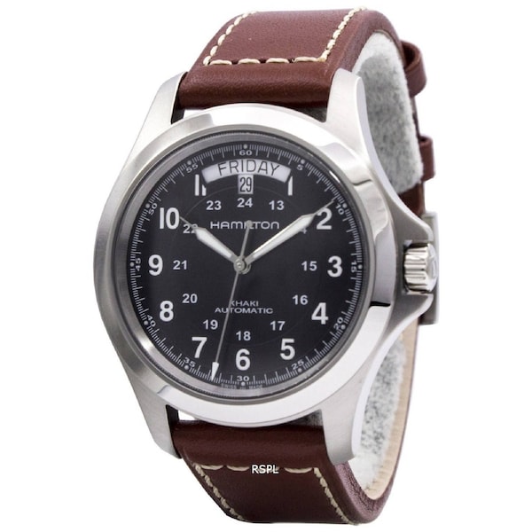 Hamilton Khaki King Swiss Made Black Dial Automatic H64455533 50M Mens Watch