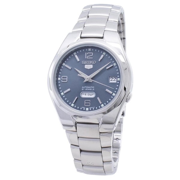 Seiko 5 Automatic 21 Jewels Stainless Steel Gray Dial SNK621K1 Analog Mens Watch