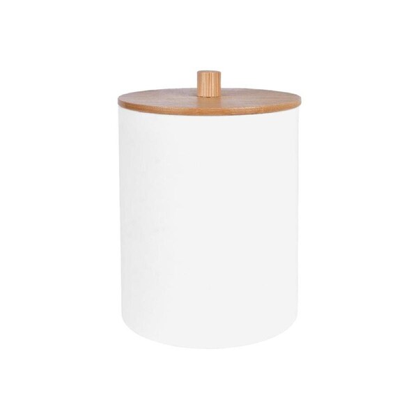 Bamboo Lid Cotton Swab Canister