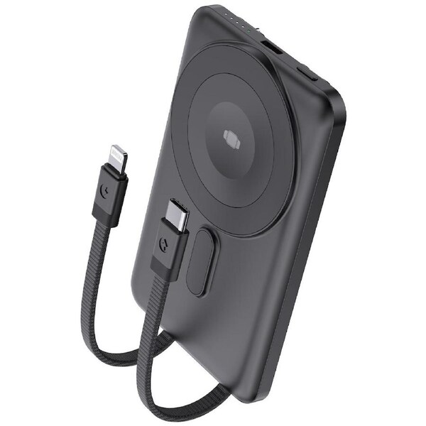 Magnetic Qi Wireless 5000mAh Magsafe & Qi-Enabled Power Bank