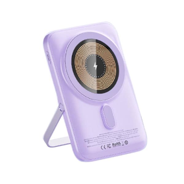 10000mAh 15W Magnetic Wireless Charger PD 20W Power Bank - Purple