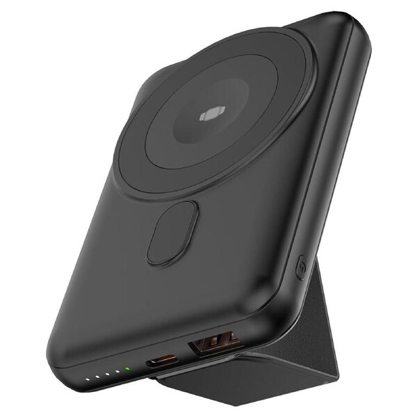 Magnetic Qi Wireless 10000mAh Magsafe & Qi-Enabled Power Bank with Kickstand