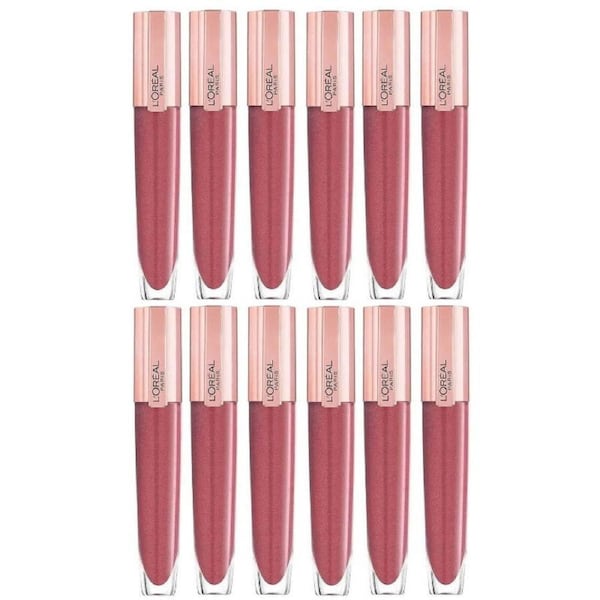 12x L'Oreal Paris Rouge Signature Plump Lip Gloss 7ml 404 I Assert