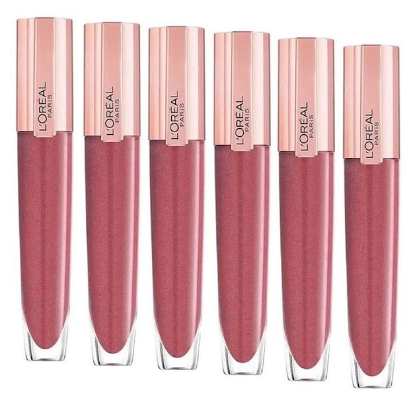 6x L'Oreal Paris Rouge Signature Plump Lip Gloss 7ml 404 I Assert
