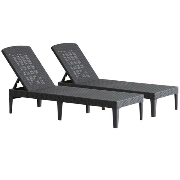 Keter Jaipur Outdoor Sun Lounger - 2 PACK