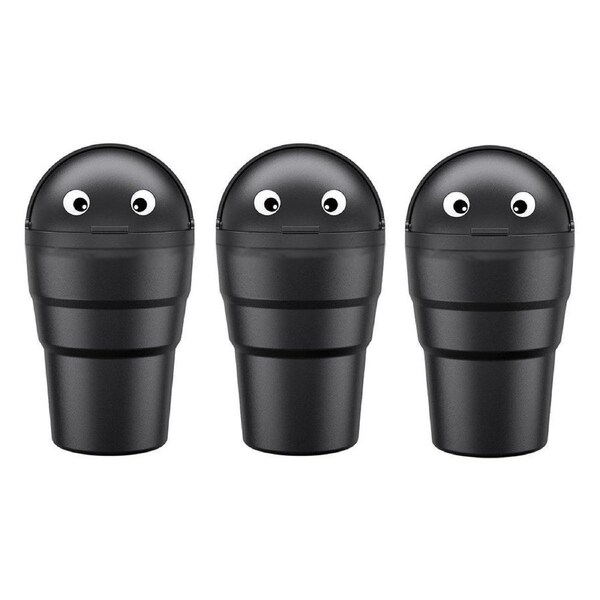 3pcs Car Trash Can Portable Cute Garbage Bin for Car Waste Storage Container