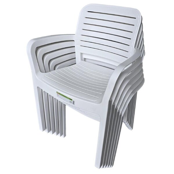Keter Chloe Dining Chair - White - 6 PACK
