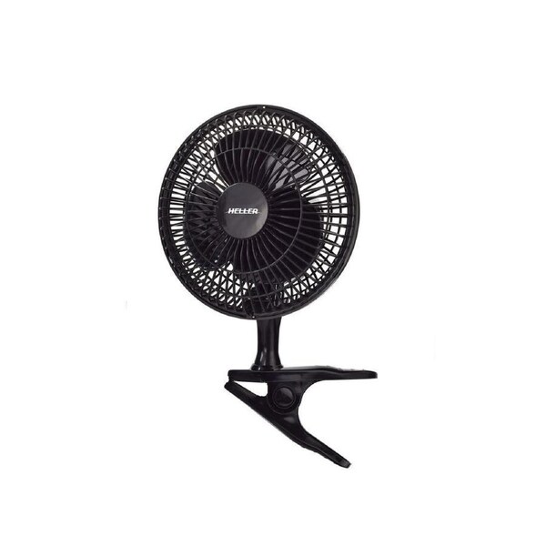 Heller 15cm Desk/Clip 15W 2 Speed Fan/Tilt/Air Cooling/Cooler Black