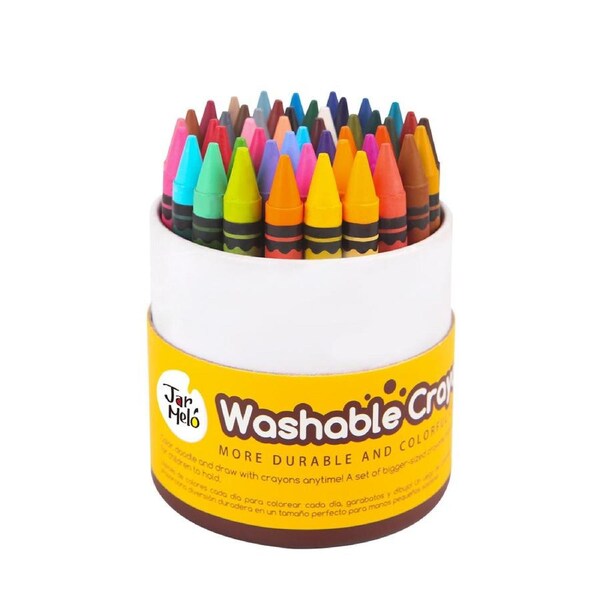 JarMelo Washable Crayons 48 Colours, Eleganter JA92637