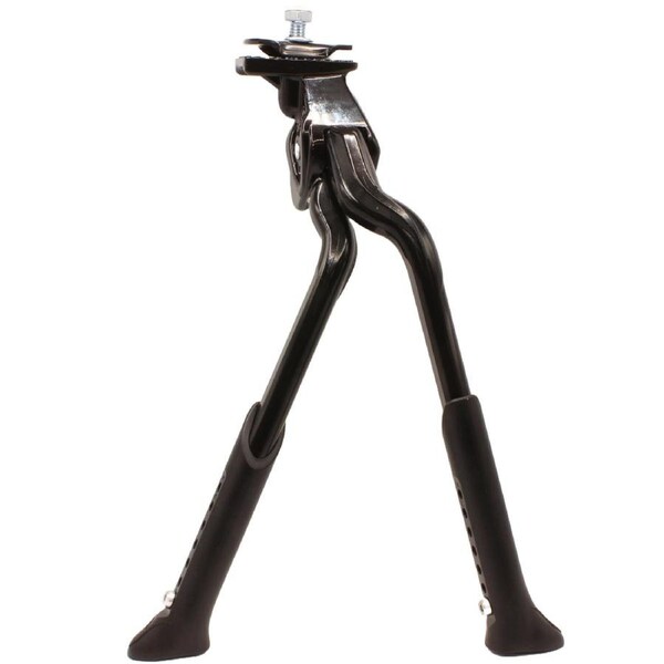 Black Double Leg Centre Mount Adjustable Bicycle Kickstand Suits 24-28 Inch Bikes
