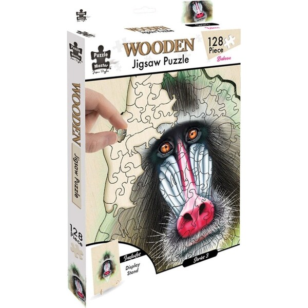 128pc Puzzle Master Kids/Children Wooden Jigsaw Puzzle Series 4 Baboon 12y+
