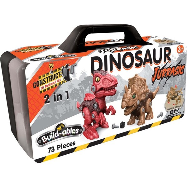 Construct IT 2in1 Dinosaur Jurrasic Kids/Children DIY Building Toy Set 3y+