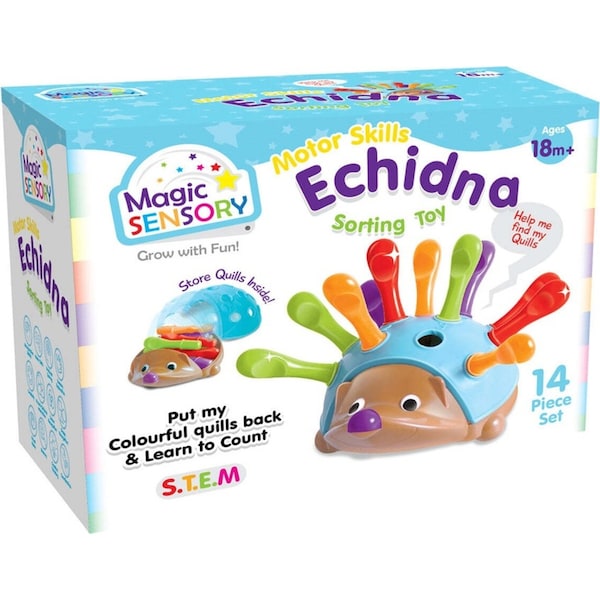 Magic Sensory Fine Motor Skills Kids/Toddler Shape Sorting Toy Echidna 18m+