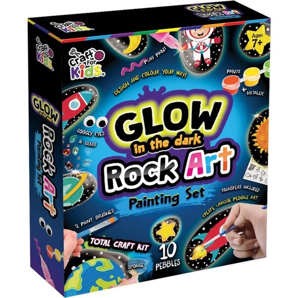 Craft For Kids Glow In The Dark Rock Art Kids/Children DIY Painting Kit 8y+