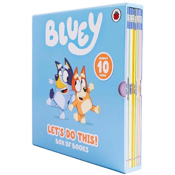 10pc Bluey Let's Do This Box Of Books Kids/Children Bedtime Story Book 3y+