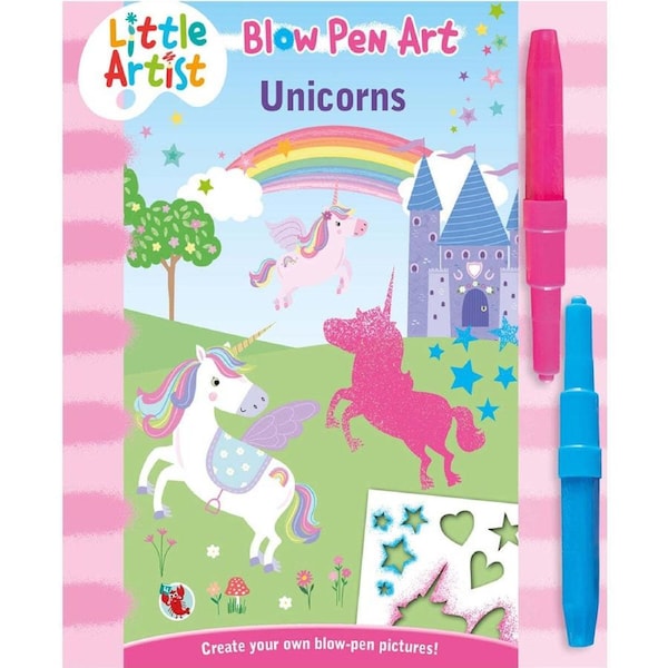 Laughing Lobster Little Artists Kids/Child Blow Pen Art/Craft Unicorns 5y+
