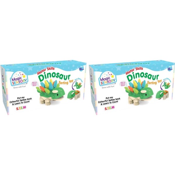 2x Magic Sensory Fine Motor Skills Kids/Toddler Shape Sorting Toy Dinosaur 18m+
