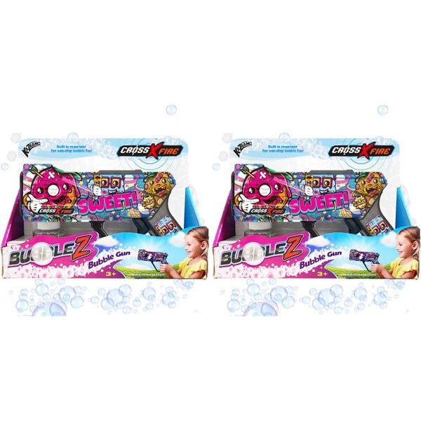 2x Kazaang CrossXFire BubbleZ Gun Kids/Children Outdoor Fun Play Toy Sweet 3y+