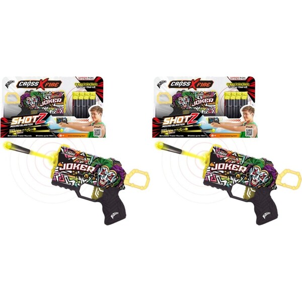 2x Kazaang CrossXFire ShotZ Micro Blaster Kids/Child Outdoor Toy The Joker 8y+