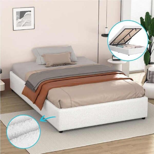 ALFORDSON Bed Frame Storage Gas Lift King Single