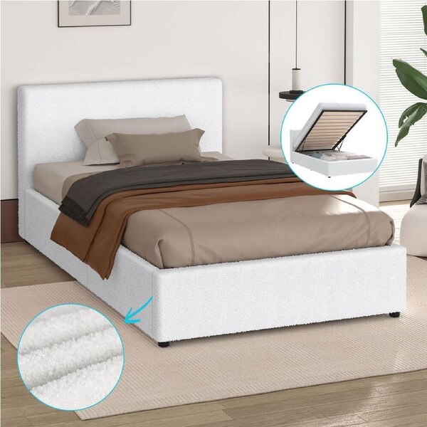 ALFORDSON Bed Frame Gas Lift Storage Single