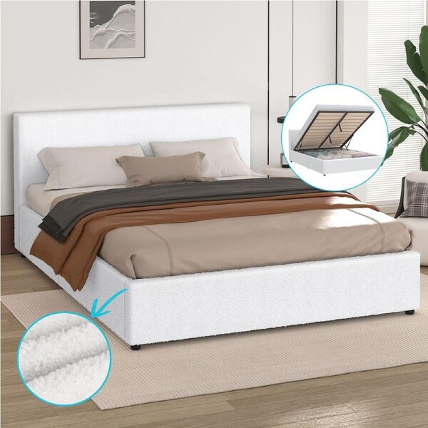 ALFORDSON Bed Frame Gas Lift Storage Double