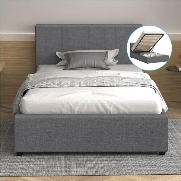 ALFORDSON Bed Frame Gas Lift Storage Single