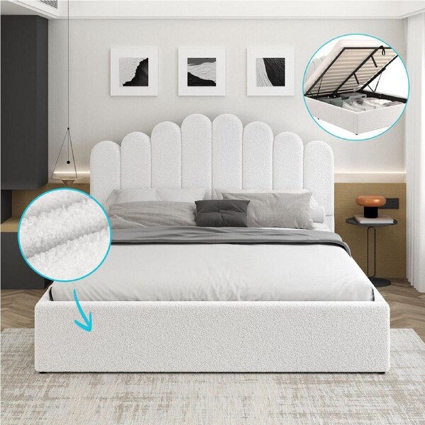 ALFORDSON Bed Frame Gas Lift Storage Base Queen