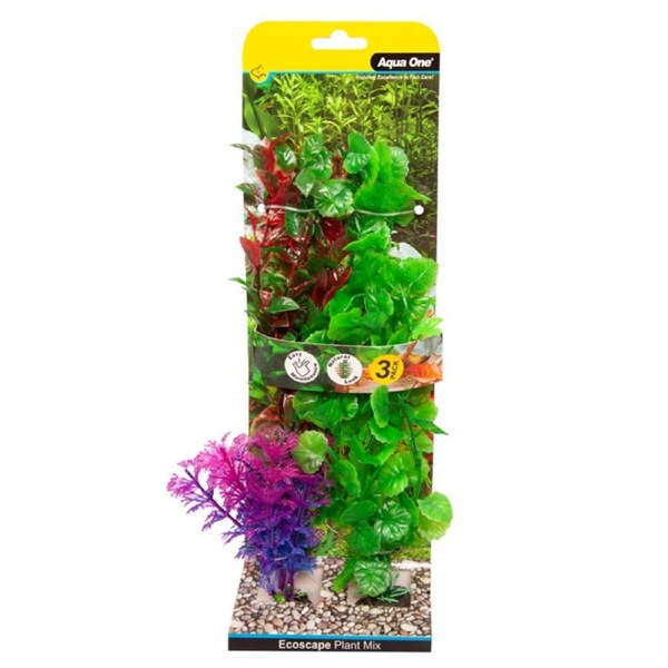 Aqua One Plastic Plant Mix 3pk (24230)
