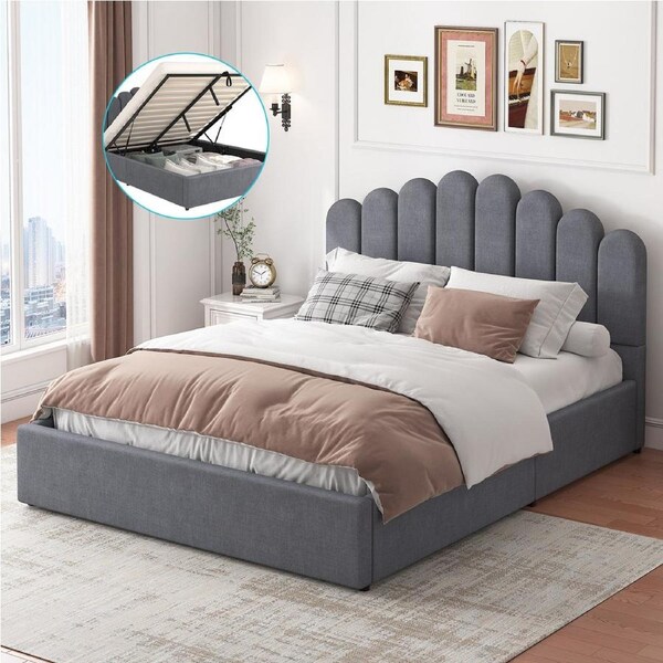 ALFORDSON Bed Frame Gas Lift Storage Base Queen