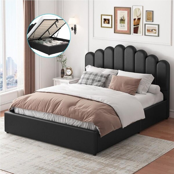 ALFORDSON Bed Frame Gas Lift Storage Base Double
