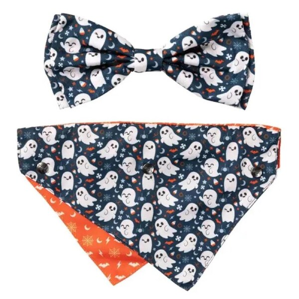 That's the Spirit Medium/Large Halloween Bandana & Bowtie for Dogs by FuzzYard