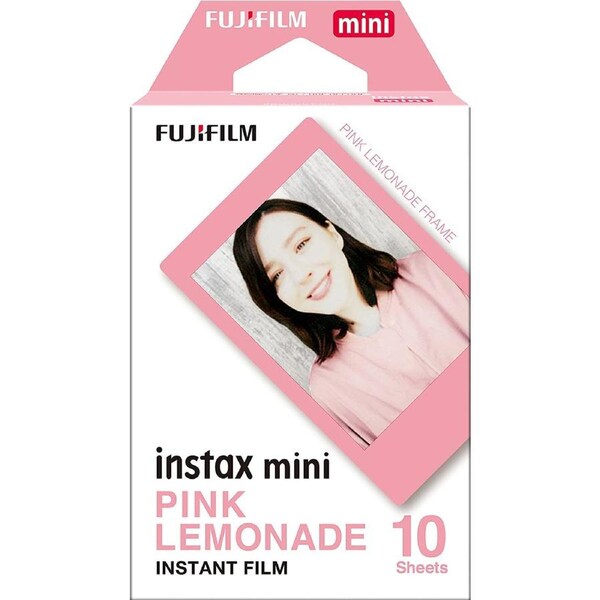 Pack of 10 Fujifilm instax mini Pink Lemonade Film - Compatible with Fujifilm INSTAX Mini Cameras