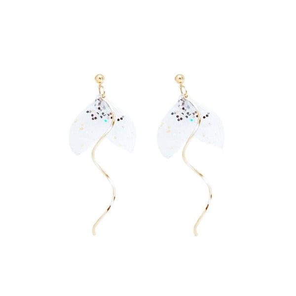 Elegant Fishtail Shaped Earrings For Women Stylish Dangle Jewelry Accessory