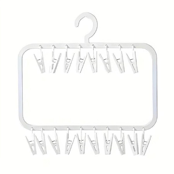 Clothes Rack Plastic Household Drying Hangers Non-Slip Storage Clip Organiser