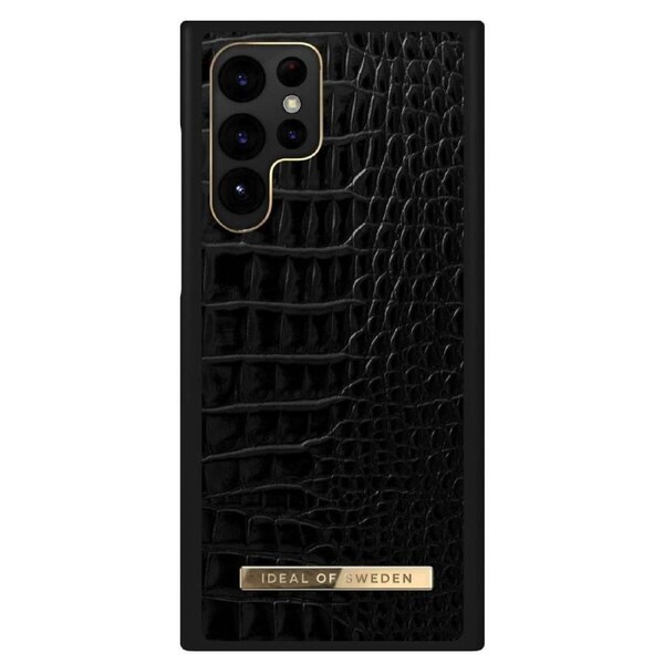 Ideal Of Sweden Atelier Wallet Case (Suits Galaxy S22 Ultra) - Neo Noir Croco