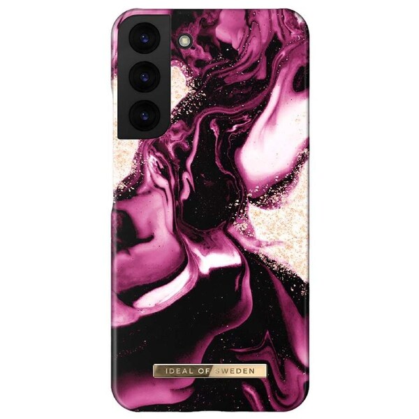 Ideal Of Sweden Fashion Case (Suits Galaxy S22) - Golden Ruby Marble