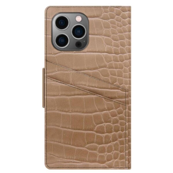 Ideal Of Sweden Atelier Wallet Case (Suits iPhone 13 Pro) - Camel Croco