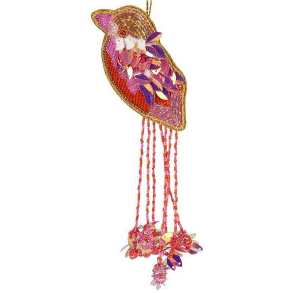 Vixen & Velvet Tropical Bird Sequin Hanging Decoration 22cm