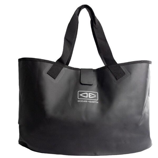 Ocean & Earth 47 Litre Waterproof Beach Tote Bag Black PVC Small