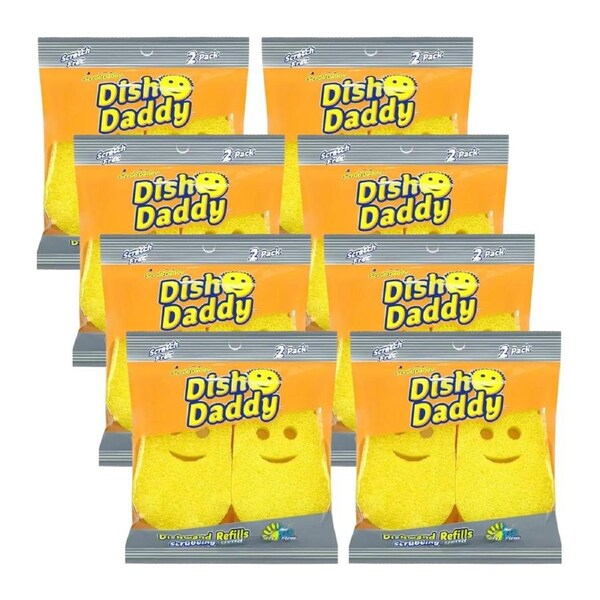 Scrub Daddy Dish Daddy Refills Pad – Pack of 8 × 2 Replacement Heads