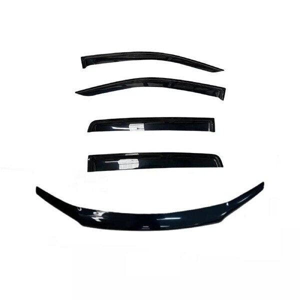 Bonnet Protector and Weathershields for Honda Accord 2013-2017 Black Guard Against Stone Chips