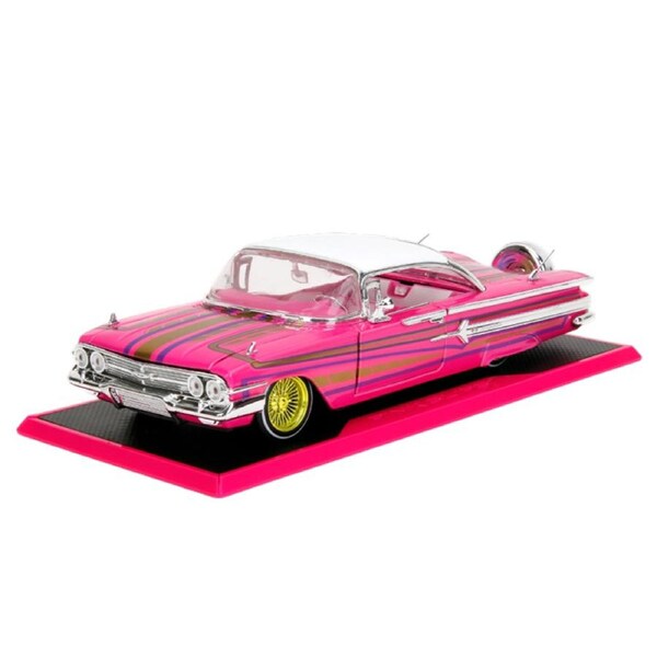 Jada 1:24 Scale Pink Slips 1960 Chevy Impala Low Rider Diecast Vehicle