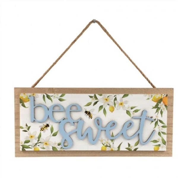 Country Wooden Farmhouse Sign Bee Sweet Plaque