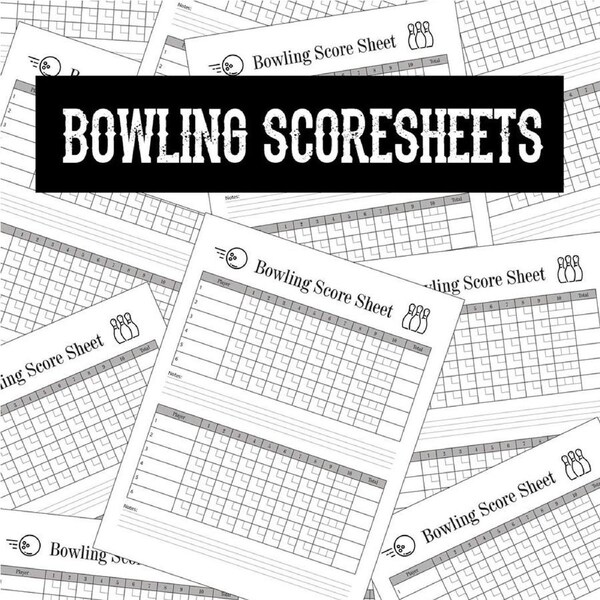 Ten Pin Bowling A4 Sized Score Book - 200 Frames