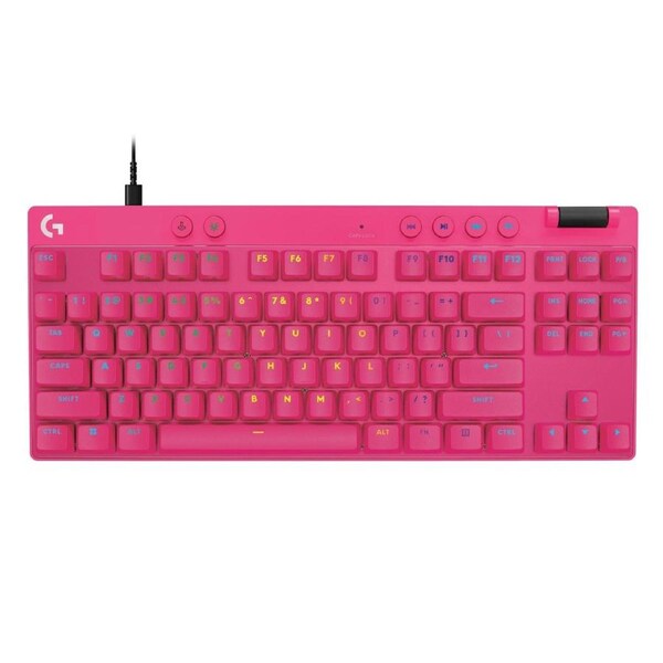 Logitech G PRO X TKL RAPID Gaming Keyboard (Magnetic Switches) (Magenta)