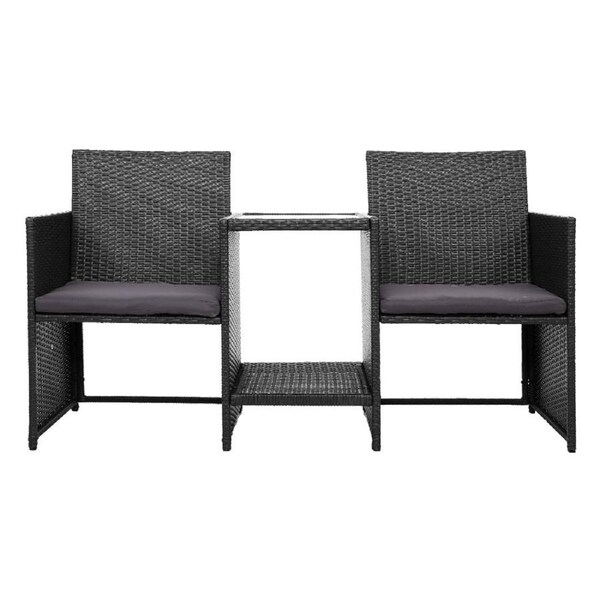 Jack & Jill Garden Bench Seat Table 2 Seater Outdoor Chair Loveseat 153x48x86cm