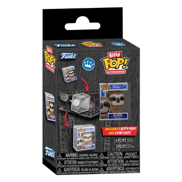 Sloth and Bitty Pin Cases Accessories 4 Pack Funko POP! Vinyl