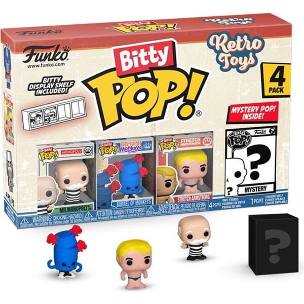 Retro Toys Mr. Monopoly Bitty 4 Pack Funko POP! Vinyl
