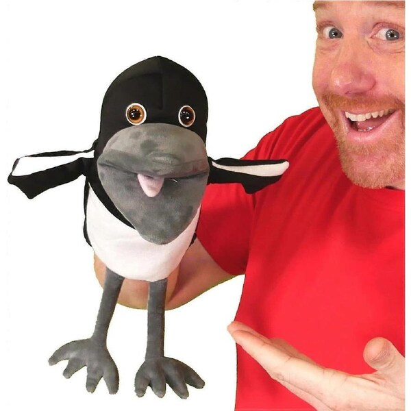 Steve and Maggie Plush Toy, Soft Magpie Plush Toy, Bird Hand Puppet [JKW]